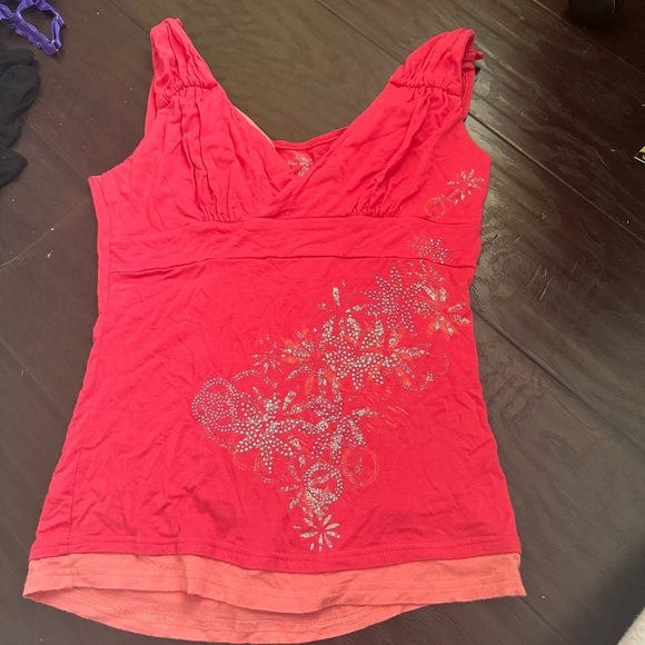 Women's Fairycore Sleeveless Top with Floral Design y2k bling L - Picture 6 of 6